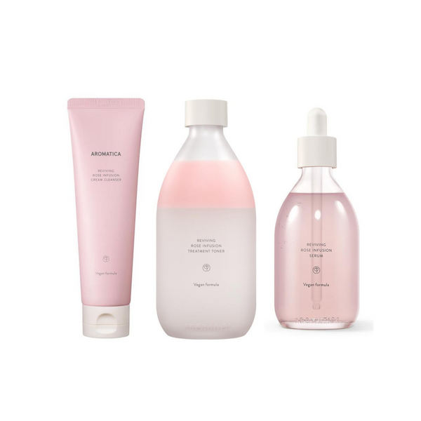 Aromatica Reviving Rose Infusion Hudvårdsset Korean Beauty Koreansk hudvård Seoulandhailey.se